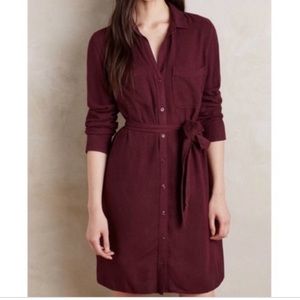 Cloth & Stone Shirt Dress - size S, never worn, excellent condition, wine color